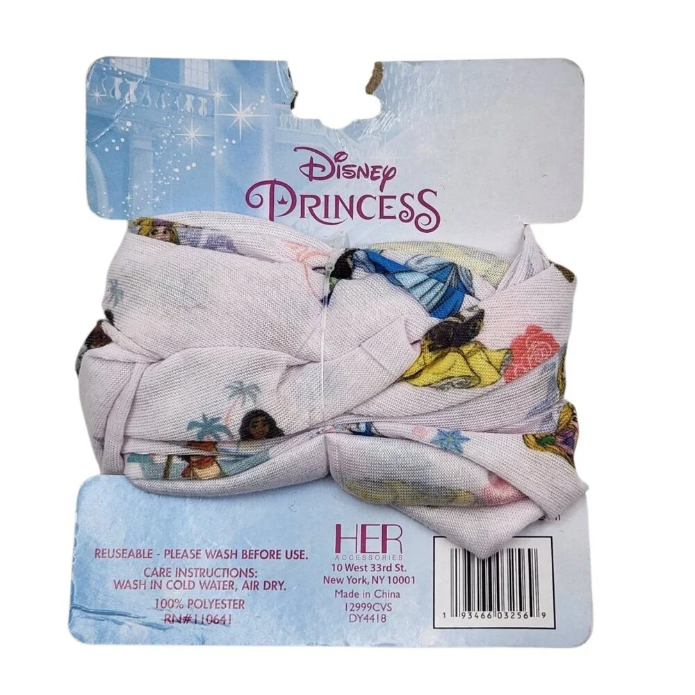 Disney‎ Princess Protective Headband Face Cover Multicolor Washable Reusable 3+